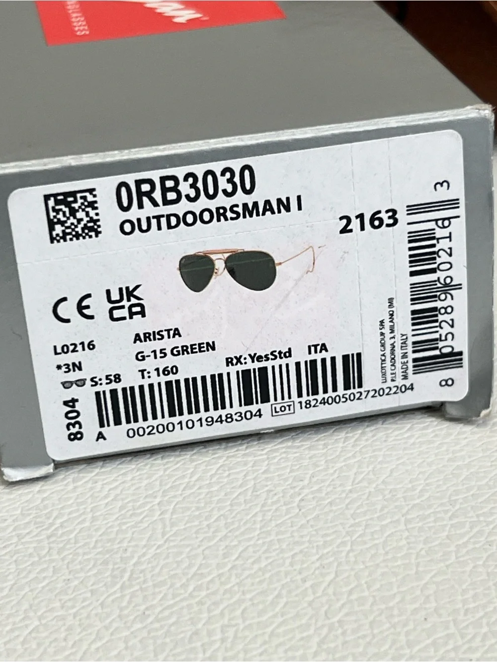 Ray-Ban Outdoorsman Sunglasses RB3030 Size 58-14-160 New!!